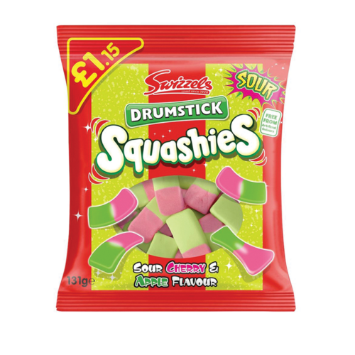 Squashies Drumsticks Sour Pm 1.15 - Case Qty - 12