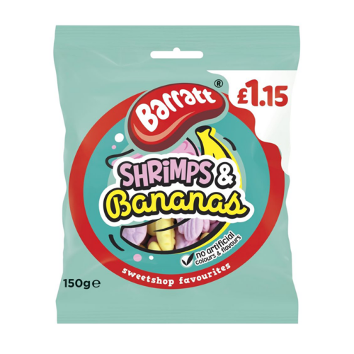 Barratt Shrimps & Bananas Pmp £1.15 - Case Qty - 12