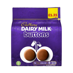 Cadburys Giant Buttons 95G £1.35 – Case Qty – 10