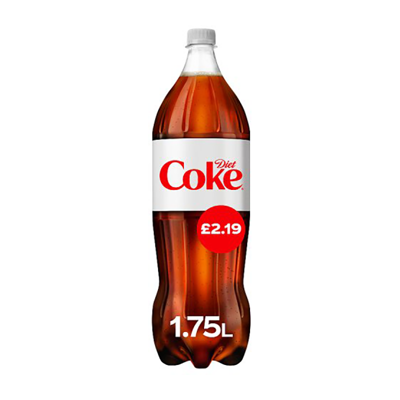 Coca Cola Diet 1.75Lt Pmp £2.19 - Case Qty - 6