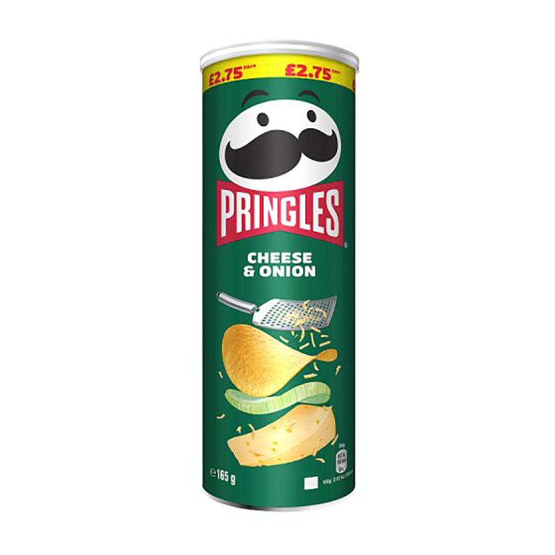Pringles Cheese & Onion 165G 2.75 - Case Qty - 6
