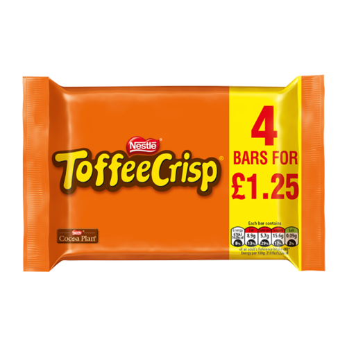 Toffee Crisp 4Pk Pm £1.25 - Case Qty - 14