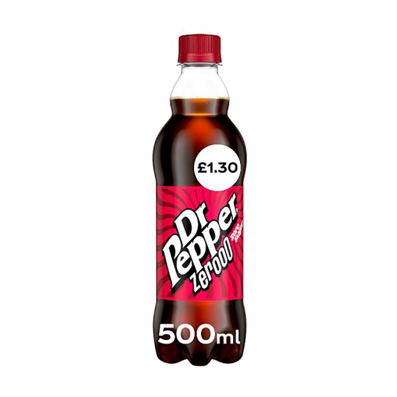 Dr Pepper Zero 500Ml Pmp £1.30 - Case Qty - 12