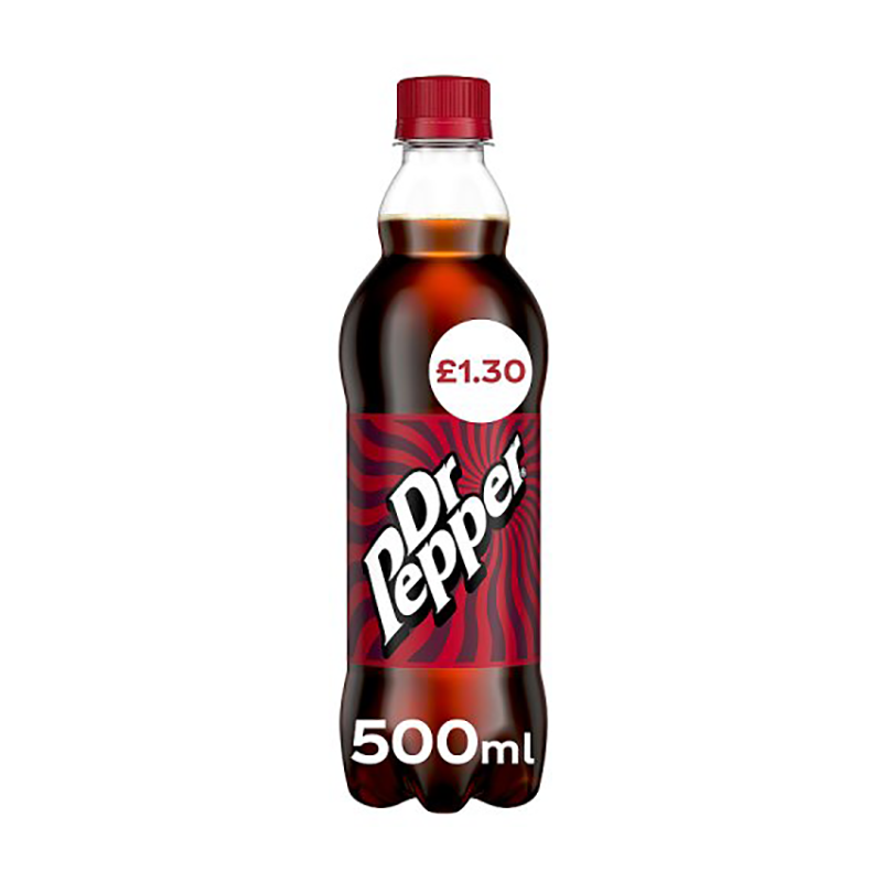 Dr Pepper 500Ml Pmp £1.30 - Case Qty - 12