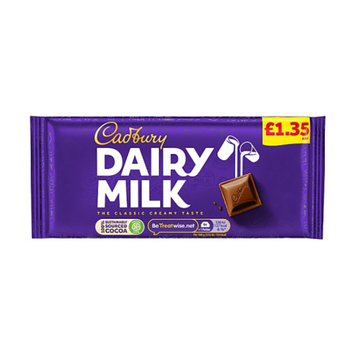 Cadburys Dairy Milk Pmp £1.35 - Case Qty - 22