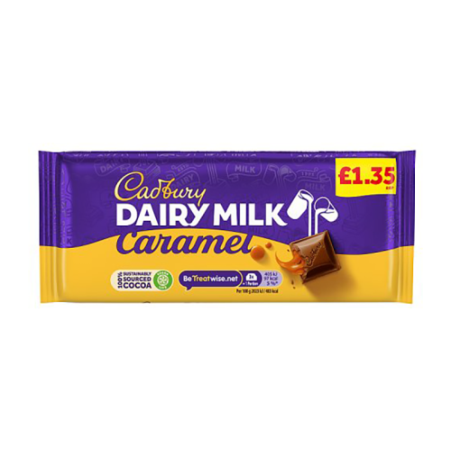 Cadburys Caramel 120G £1.35 - Case Qty - 16