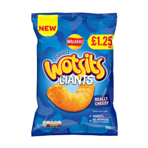 Wotsits Giants Cheese Pm 1.25 – Case Qty – 15