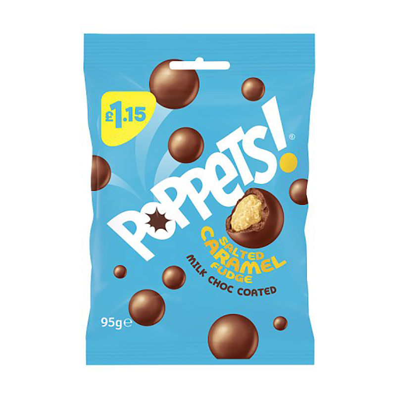 Poppets Salted Caramel 95G Pm £1.15 - Case Qty - 10