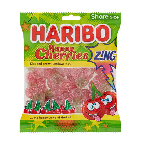 Haribo Happy Cherries Zing 160G - Case Qty - 12