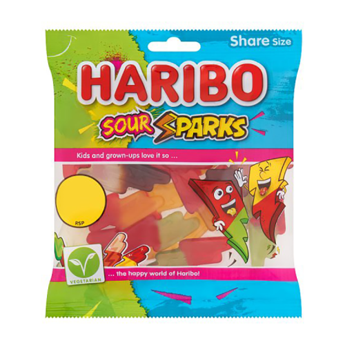 Haribo Sour Sparks Pmp £1.25 - Case Qty - 12