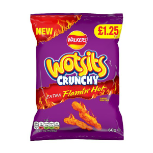 Wotsits Crunchy Extra Flamin Hot Pm 1.25 – Case Qty – 15