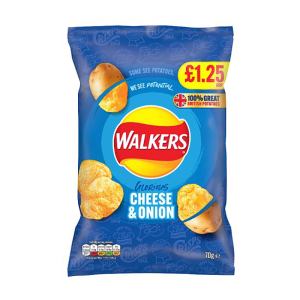 Walkers Cheese & Onion 70G Pm 1.25 – Case Qty – 18
