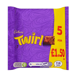 Cadbury Twirl 5Pk Pm £1.50 – Case Qty – 20