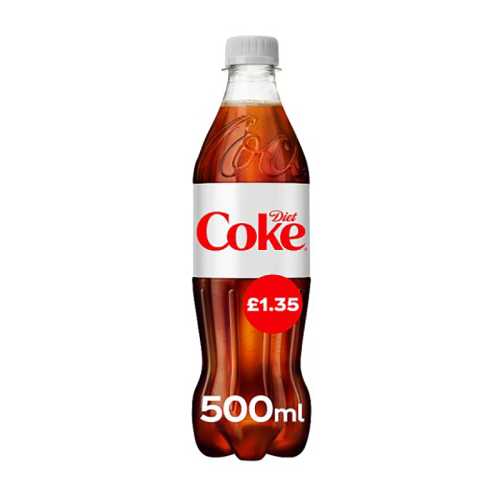 Diet Coke 500Ml Pmp £1.35 - Case Qty - 24