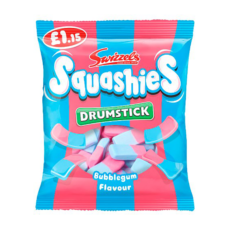 Squashies Drumsticks Bubblegum Pm 1.15 - Case Qty - 12