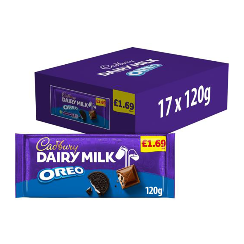 Cadburys Dairy Milk  Oreo Pmp £1.69 - Case Qty - 17
