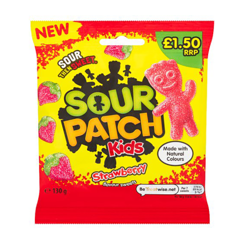 Sour Patch Kids Strawberry 130G Pm £1.50 - Case Qty - 10